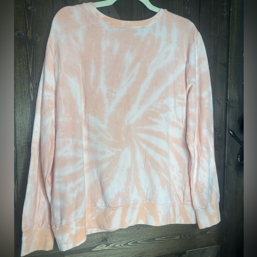 NWT TORRID size 1 Lightweight Long Sleeve Orange/White Tye Dye w/ a Heart - Picture 4 of 4